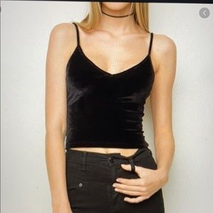 Cropped Brandy Melville Joanne velvet tank